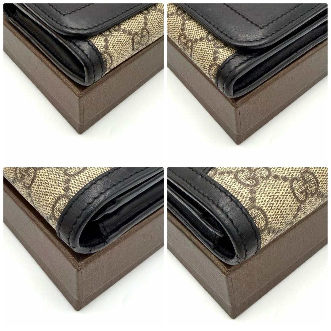 GUCCI グッチ シェリーライン GG 長財布 PVC レザー ブラック