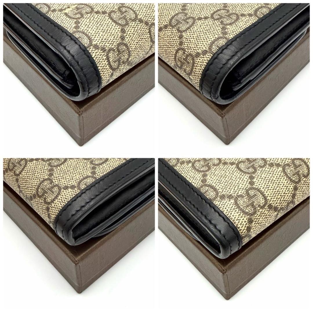 GUCCI グッチ シェリーライン GG 長財布 PVC レザー ブラック