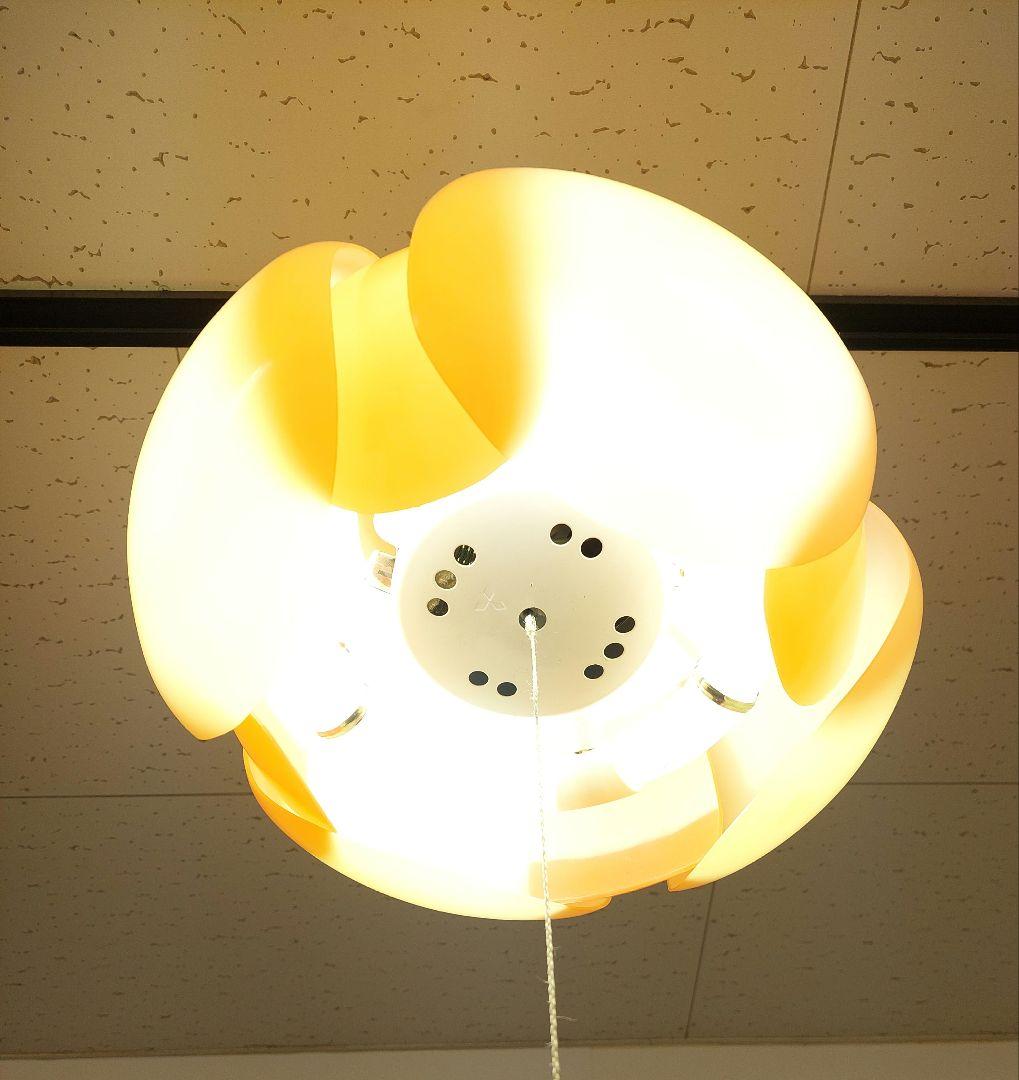 昭和レトロ チューリップライト ペンダントライト 2灯式蛍光灯 ピンク