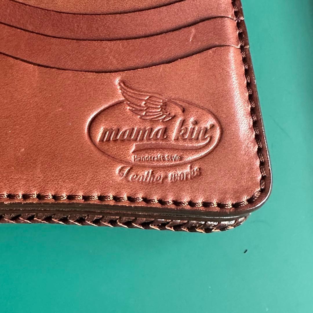 mamakin レザー製ウォレットチェーン付き財布