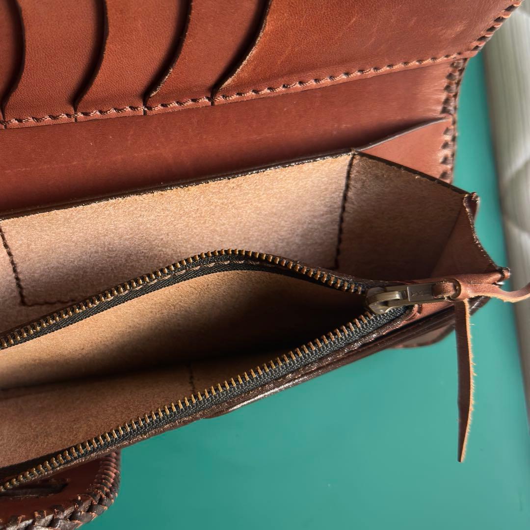 mamakin レザー製ウォレットチェーン付き財布