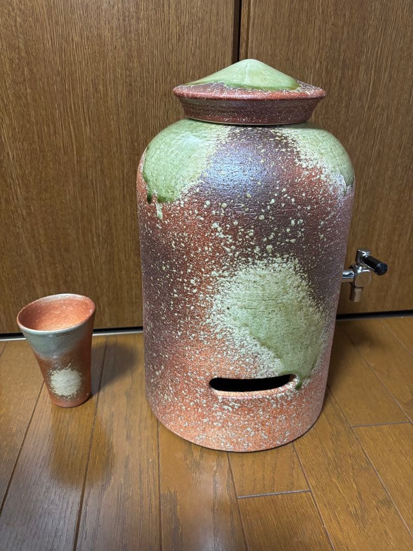 信楽焼　焼酎サーバー　雅　タンブラー付
