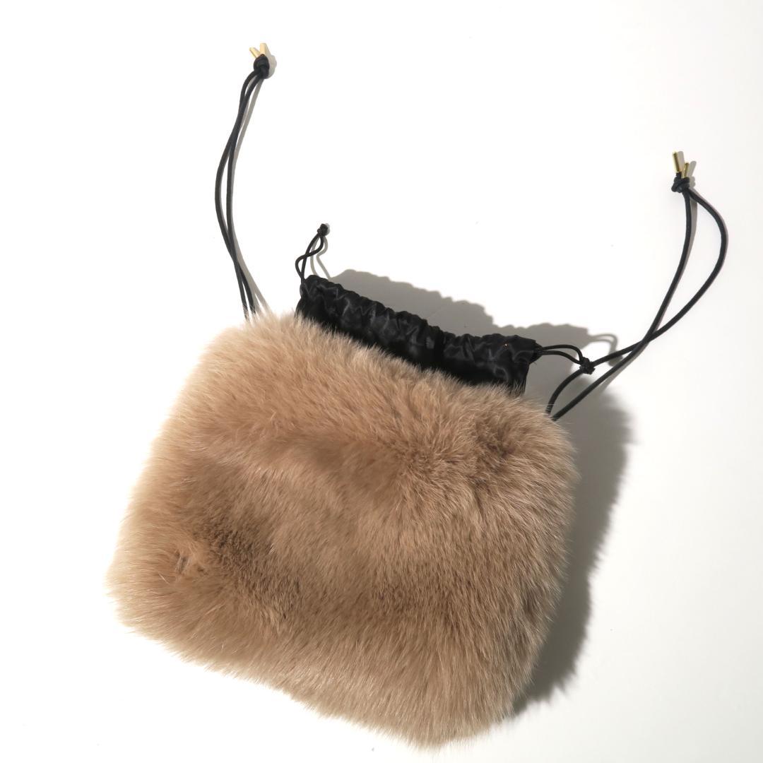 LUDLOW FOXショルダー 定価69,300円 フォックスファー巾着バッグ