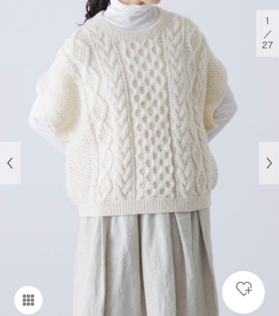 新品タグ付◆ かぐれ ペルーアランワイドベスト　アーバンリサーチ　DOORS