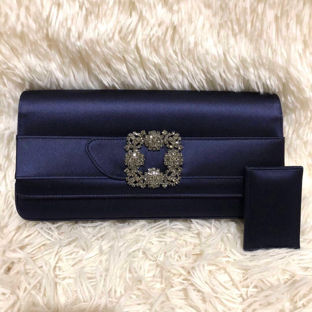 未使用級☆マノロブラニク ハンドバッグ ショルダーバッグ パーティバッグ