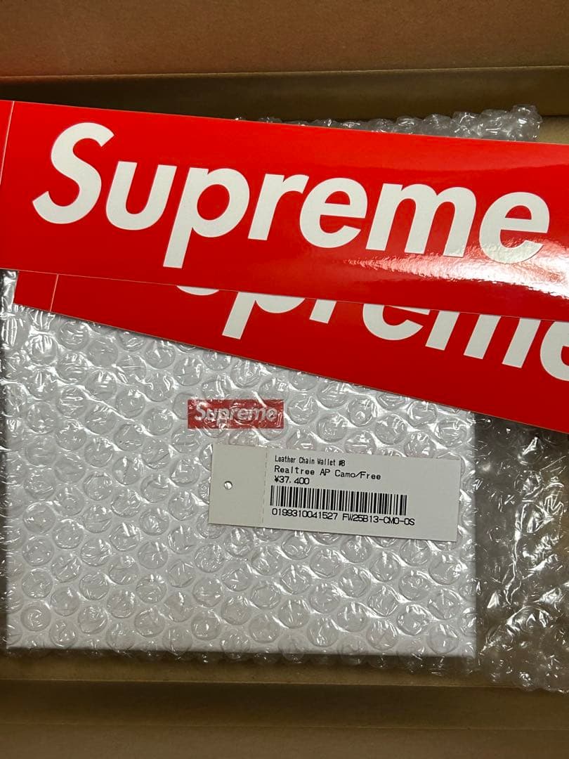 小物 Supreme Leather Chain Wallet Realtree