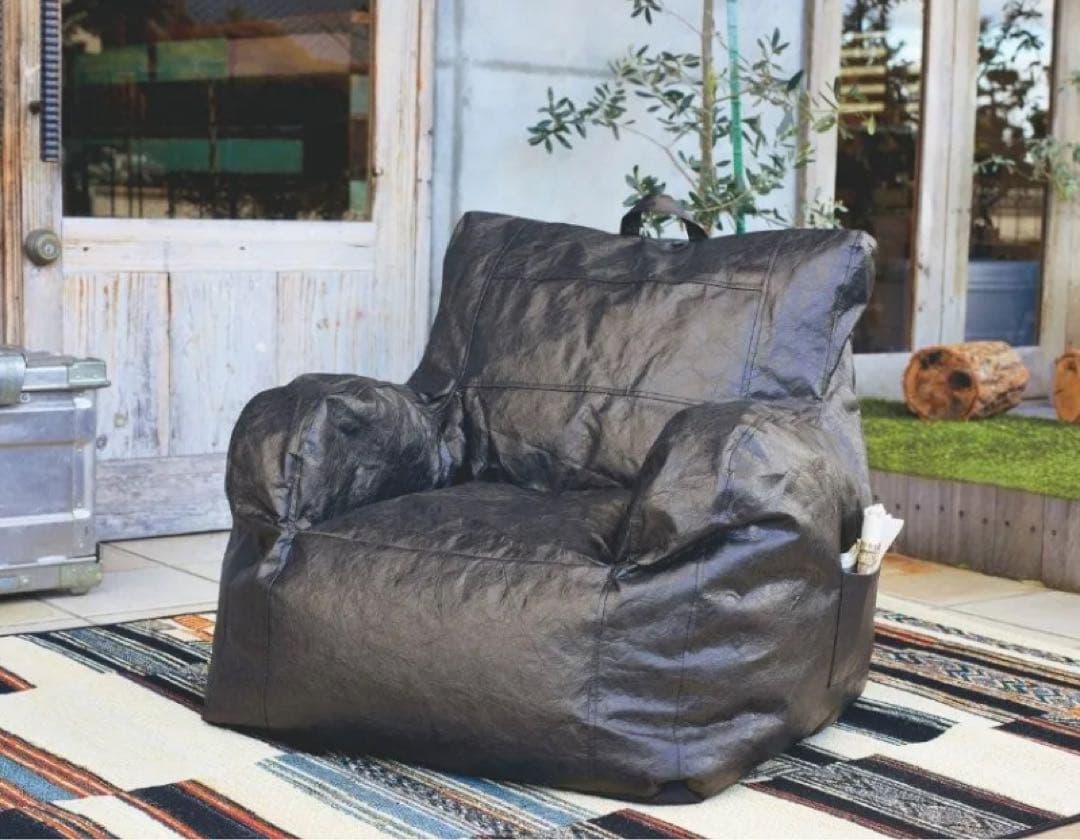 【ほぼ未使用】ビーズクッションソファ タイベック仕様