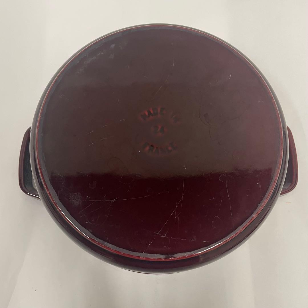 LA COCOTTE ラ・ココット STAUB ストウブ赤レッド両手鍋 24cm