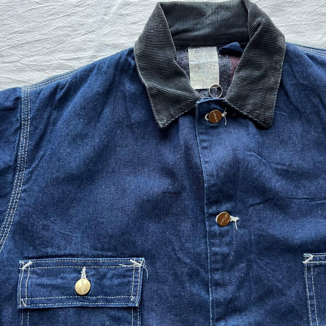 【濃紺】80s Carhartt Denim Chore Coat 38