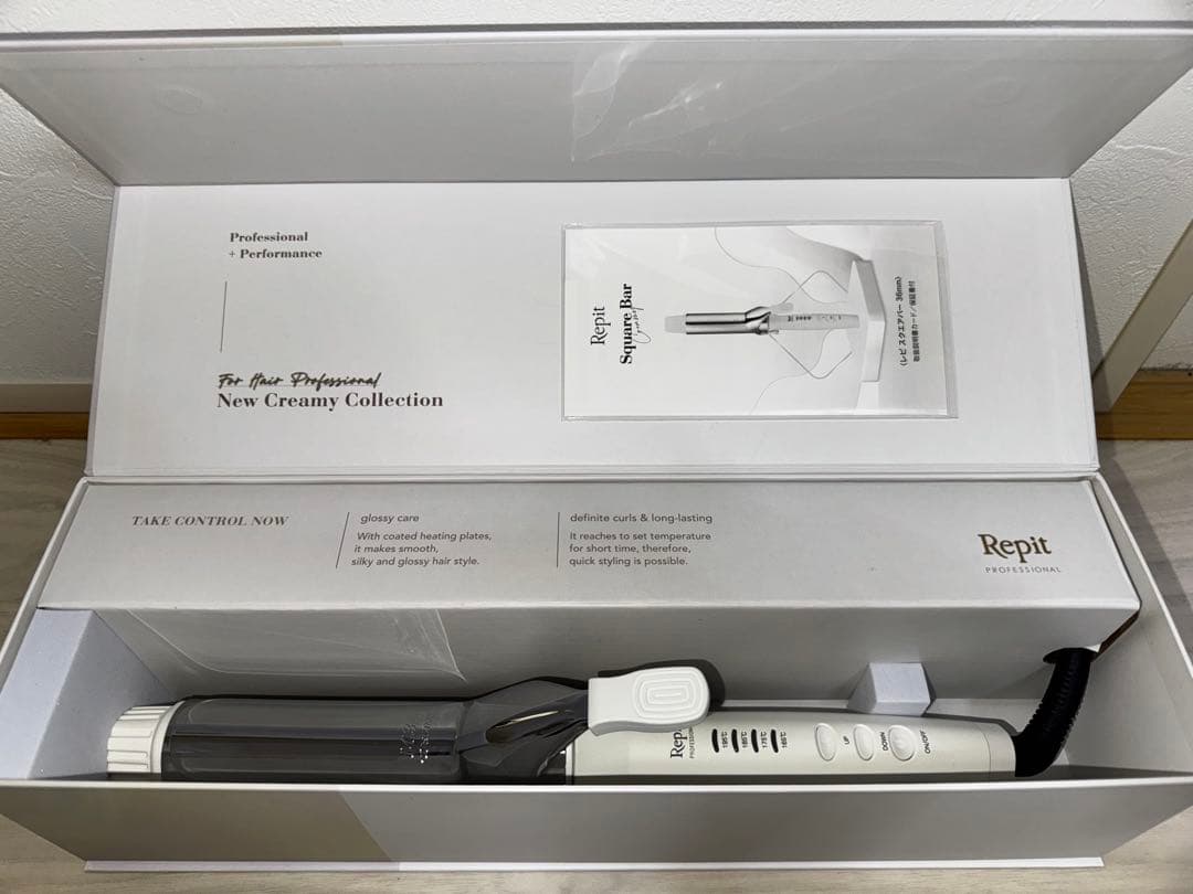 Repit カールヘアアイロン クレイツ スクエアバー 36mm