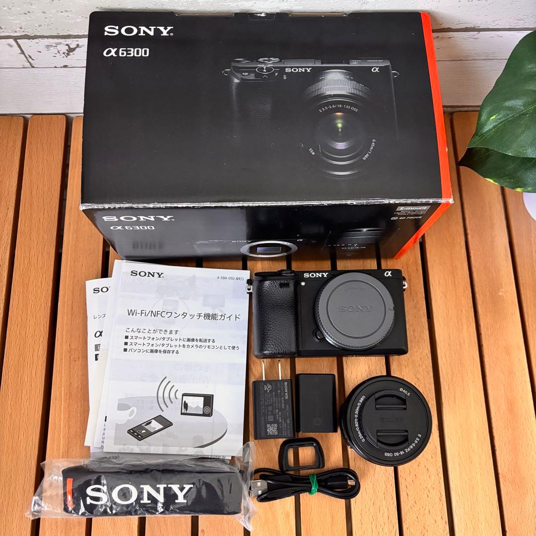 極美品 SONY ソニー α6300 ミラーレス一眼カメラ ズームレンズ付き