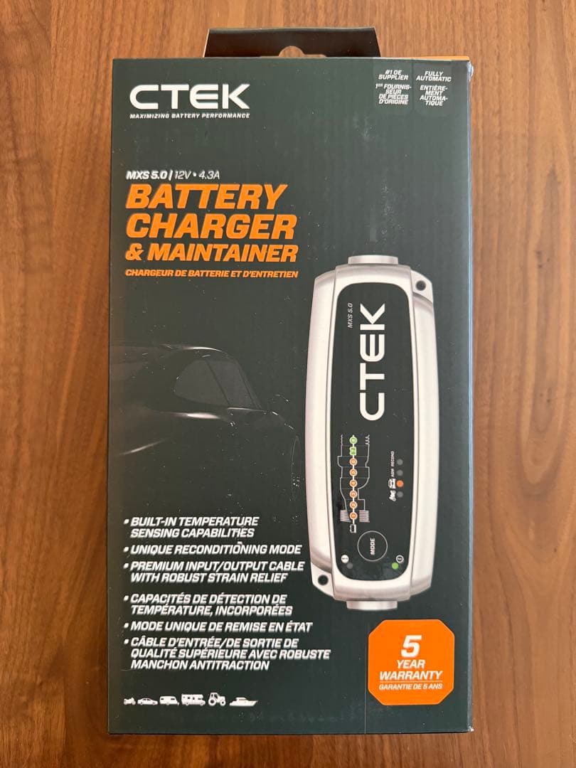 新品 CTEK シーテック MXS5.0 自動車バイク用 12Vバッテリー充電器