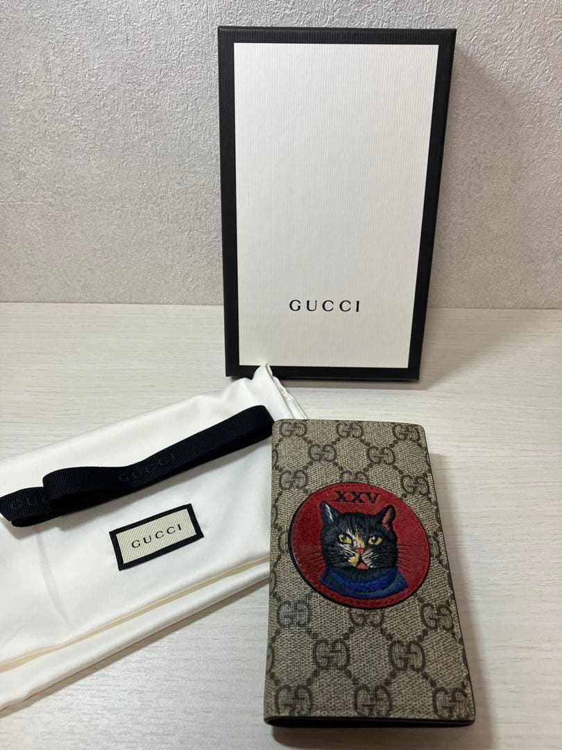 【希少】極美品　GUCCI グッチ　スマホケース　ミスティックキャット　猫
