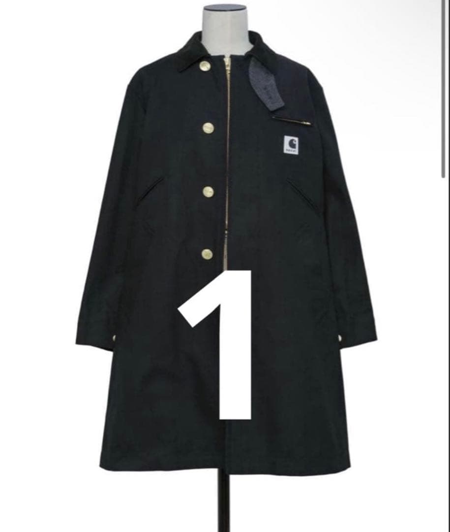 サイズ1 sacai Carhartt WIP Duck Coat Black