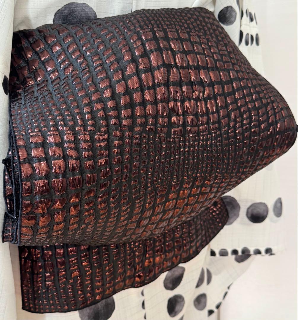 大人兵児帯【漆黒】【チョコメタル】のセット