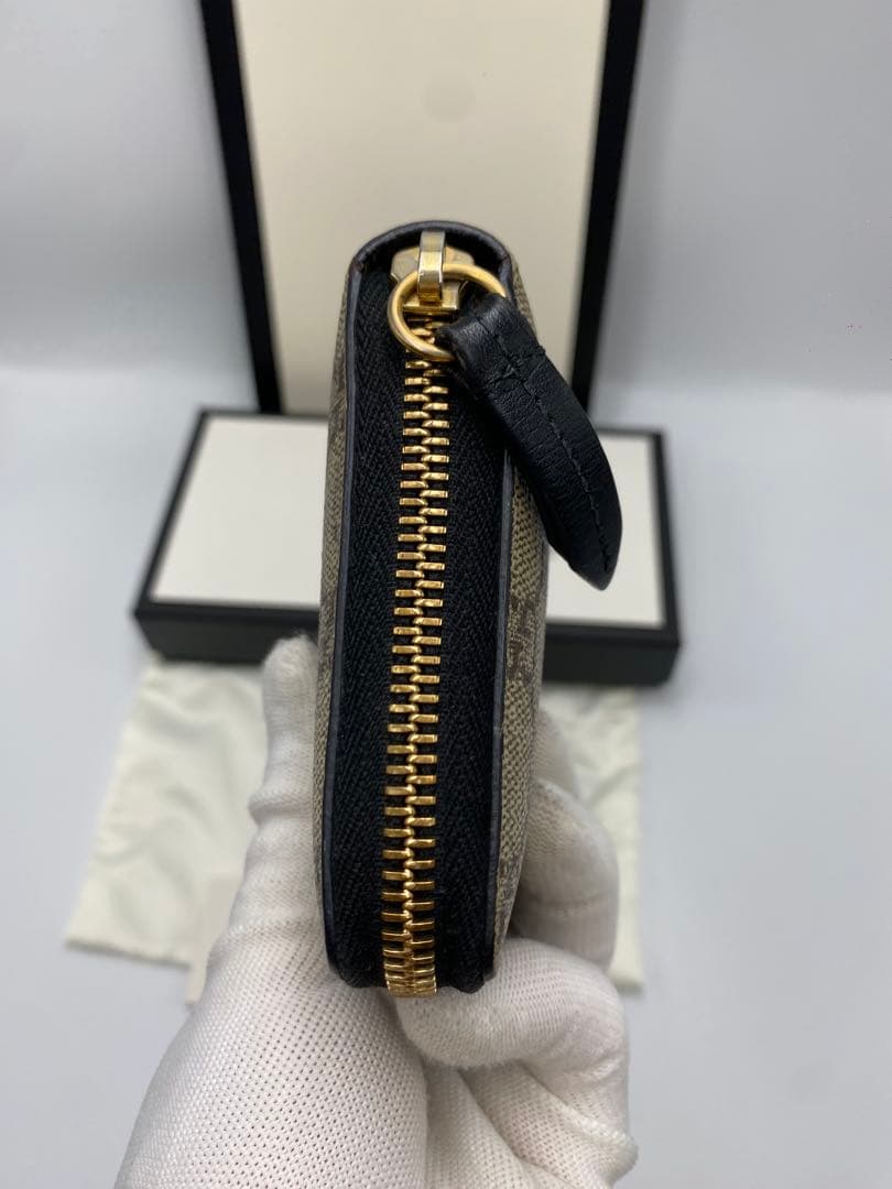 超良品‼️ グッチ　GUCCI 財布　長財布　GGスプリーム　ラウンドファスナー