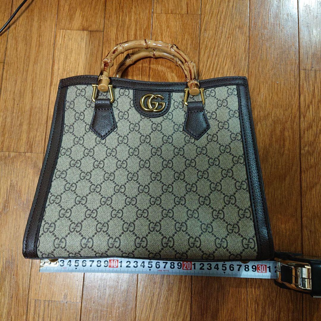 ノーブランド ノベルティー GGパターン ハンドバッグ バンブーハンドル