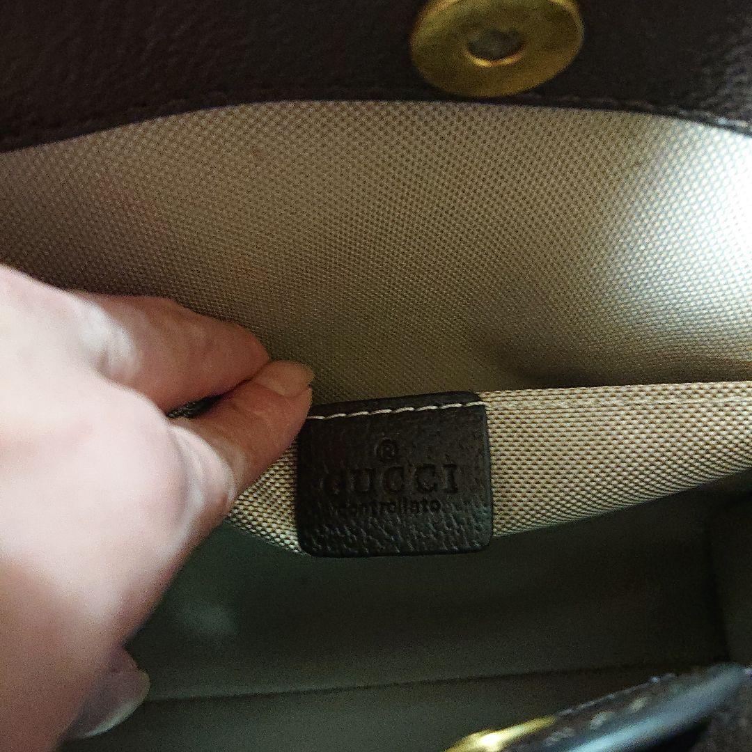 ノーブランド ノベルティー GGパターン ハンドバッグ バンブーハンドル