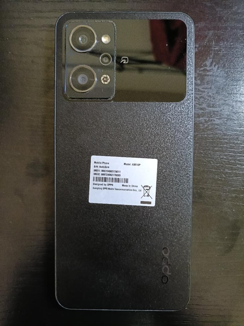 Oppo Reno9A ブラック