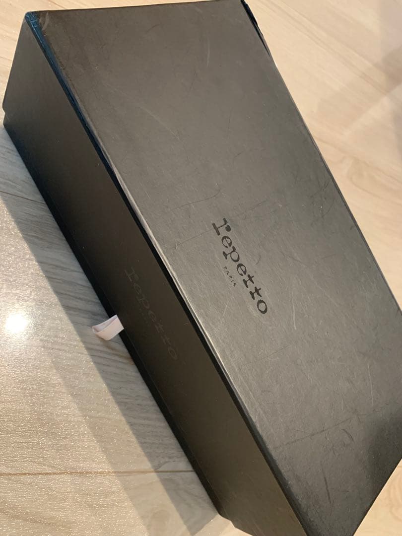 レペット　Repetto リボン付 ブラック バレエシューズ　37.5