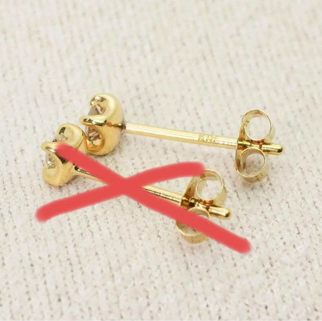 アガット 一粒ダイヤK18スタッドピアス 深津 片耳 Kumiさん専用