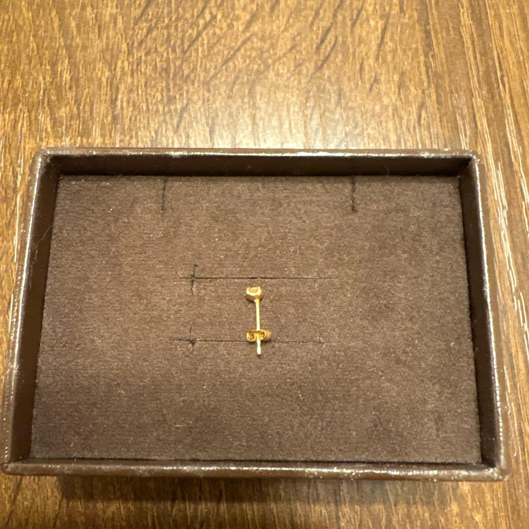 アガット 一粒ダイヤK18スタッドピアス 深津 片耳 Kumiさん専用