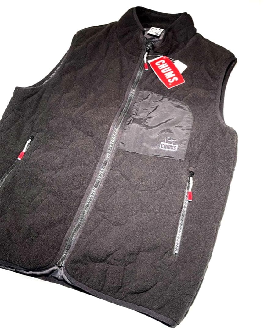 新品タグ付き【CHUMS 】S サイズ◇Booby Stitch フリースベスト