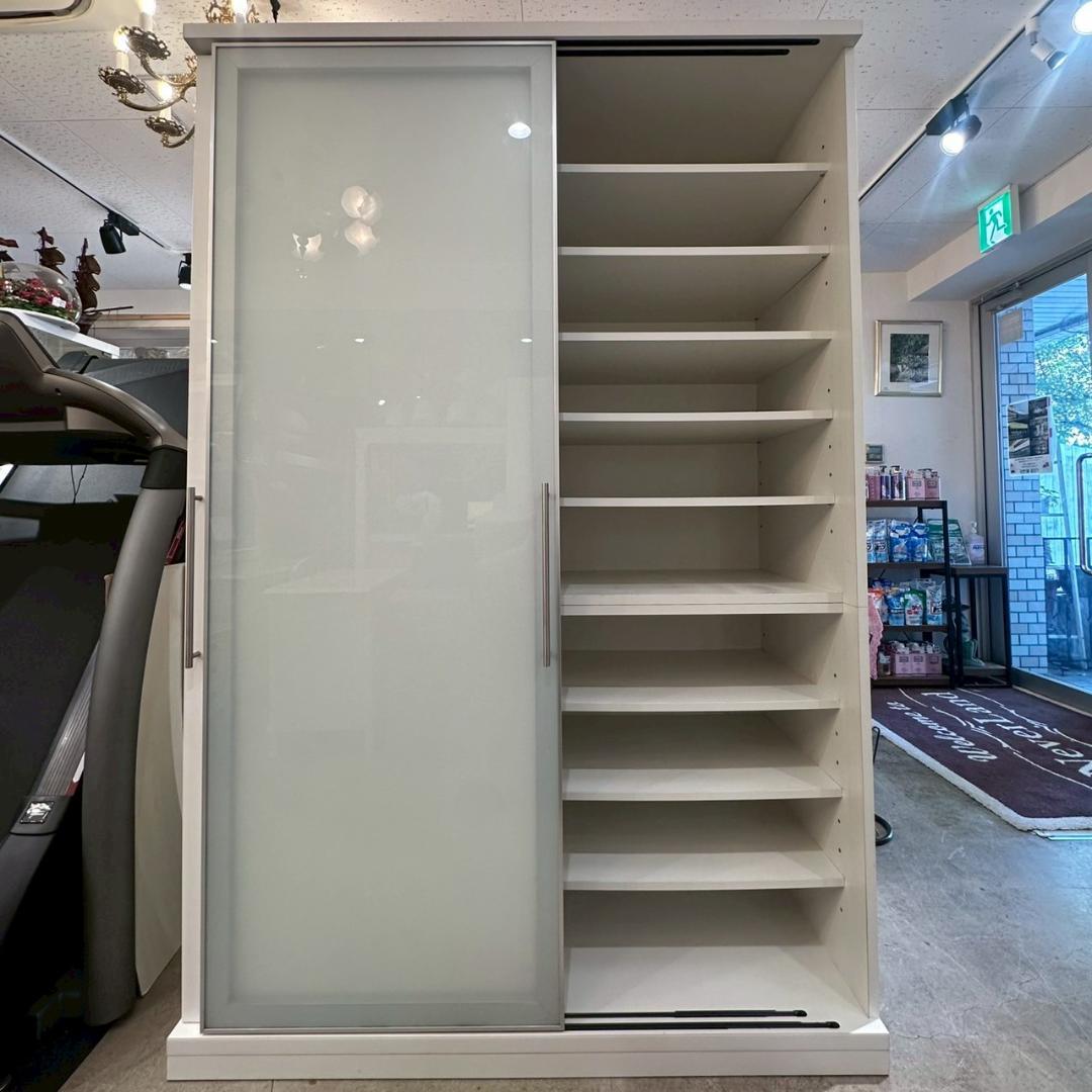 iΦ KEYUCA 食器棚 キッチンボード ホワイト 幅132 高さ200