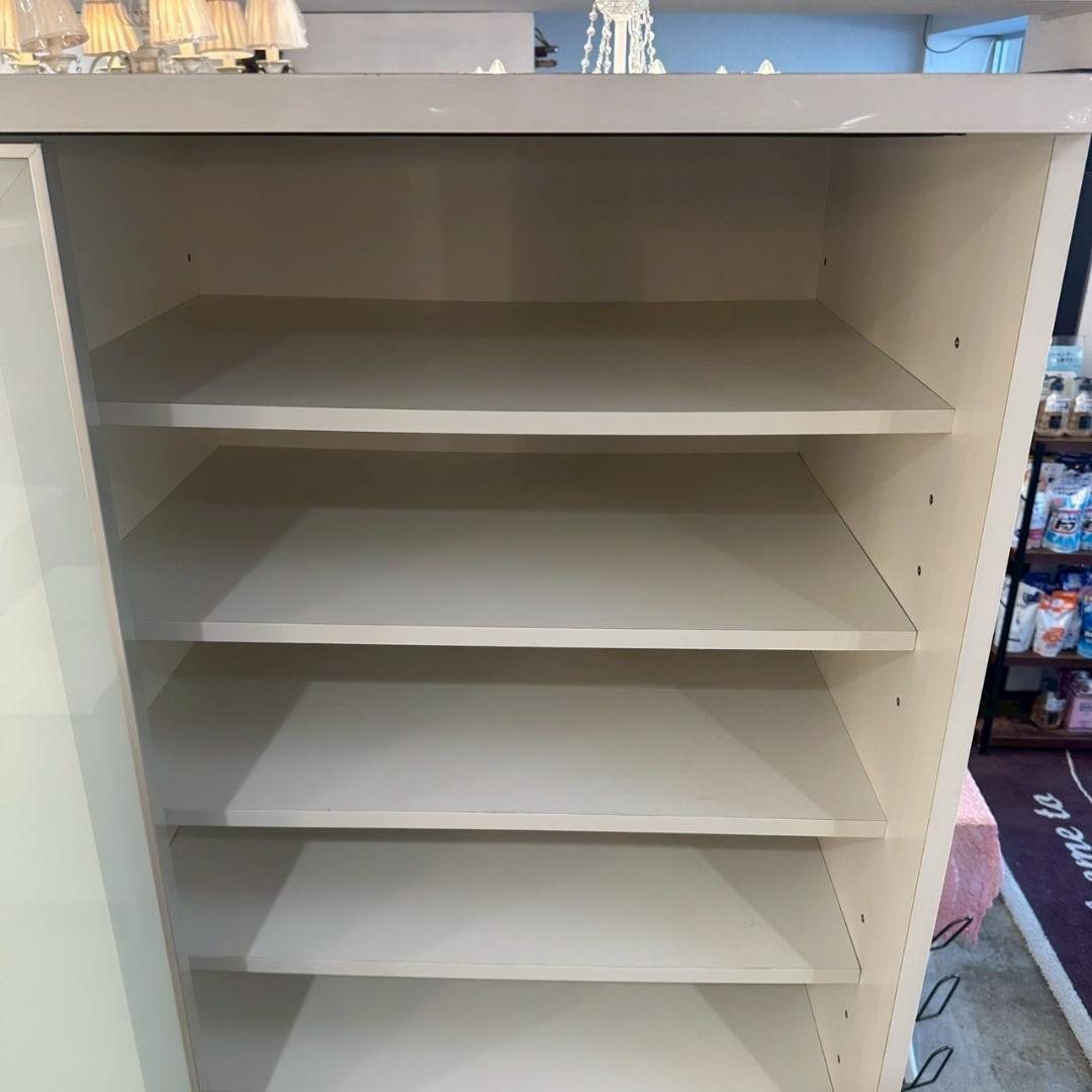 iΦ KEYUCA 食器棚 キッチンボード ホワイト 幅132 高さ200