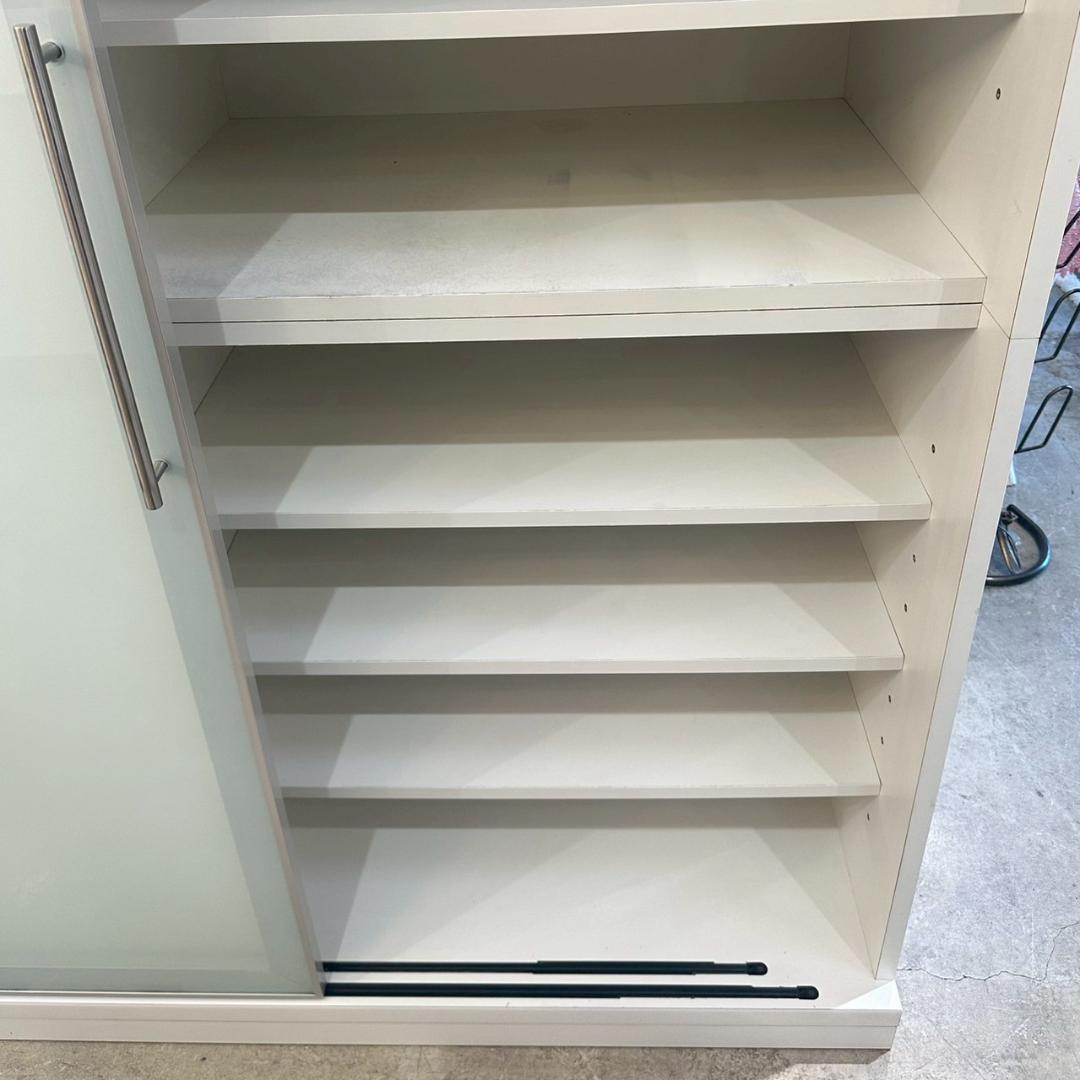 iΦ KEYUCA 食器棚 キッチンボード ホワイト 幅132 高さ200