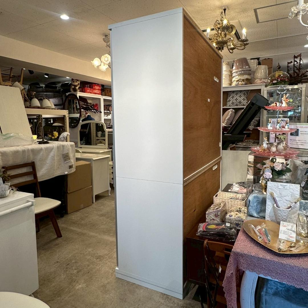 iΦ KEYUCA 食器棚 キッチンボード ホワイト 幅132 高さ200