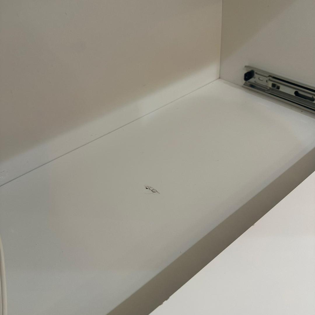 iΦ KEYUCA 食器棚 キッチンボード ホワイト 幅132 高さ200