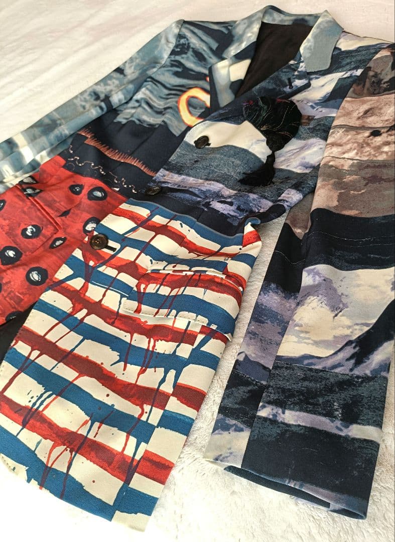 ジャンポール・ゴルチエ アートプリント テーラードジャケット