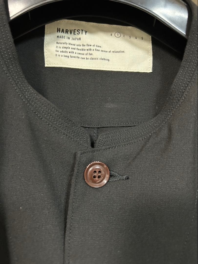 HARVESTY ノーカラージャケット