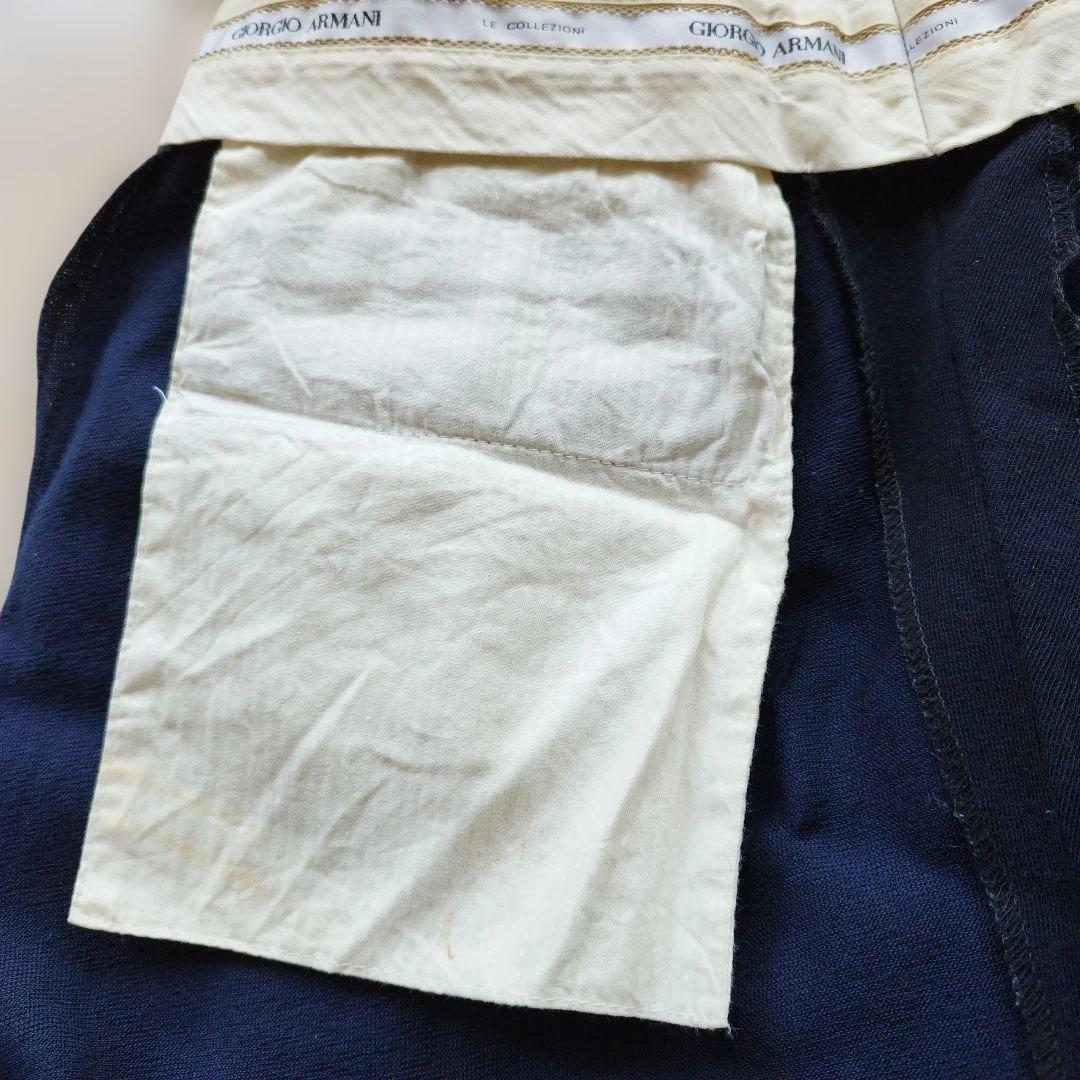 GIRGIO ARMANI ネイビー プリーツスラックス メンズ　M