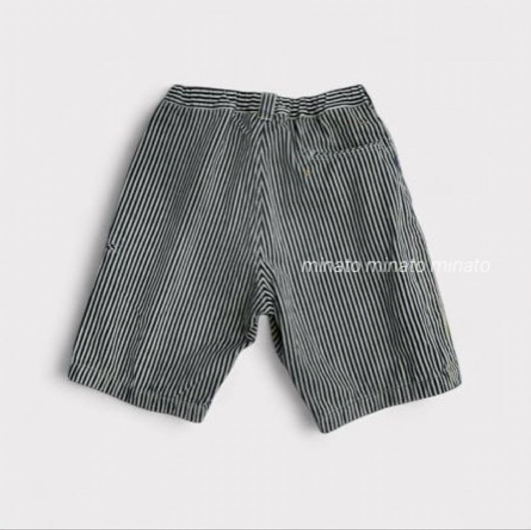 未使用 45R おこめサテンの908オンザビーチショートパンツ ヒッコリー濃 2