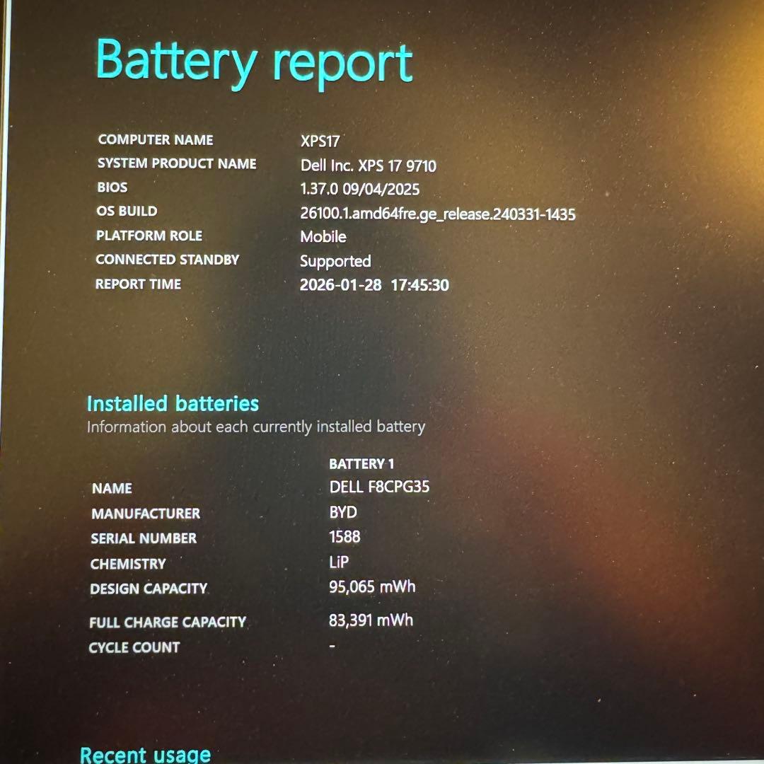 【DELL XPS17 9710】 coer i7 RAM32gd 1TBSSD