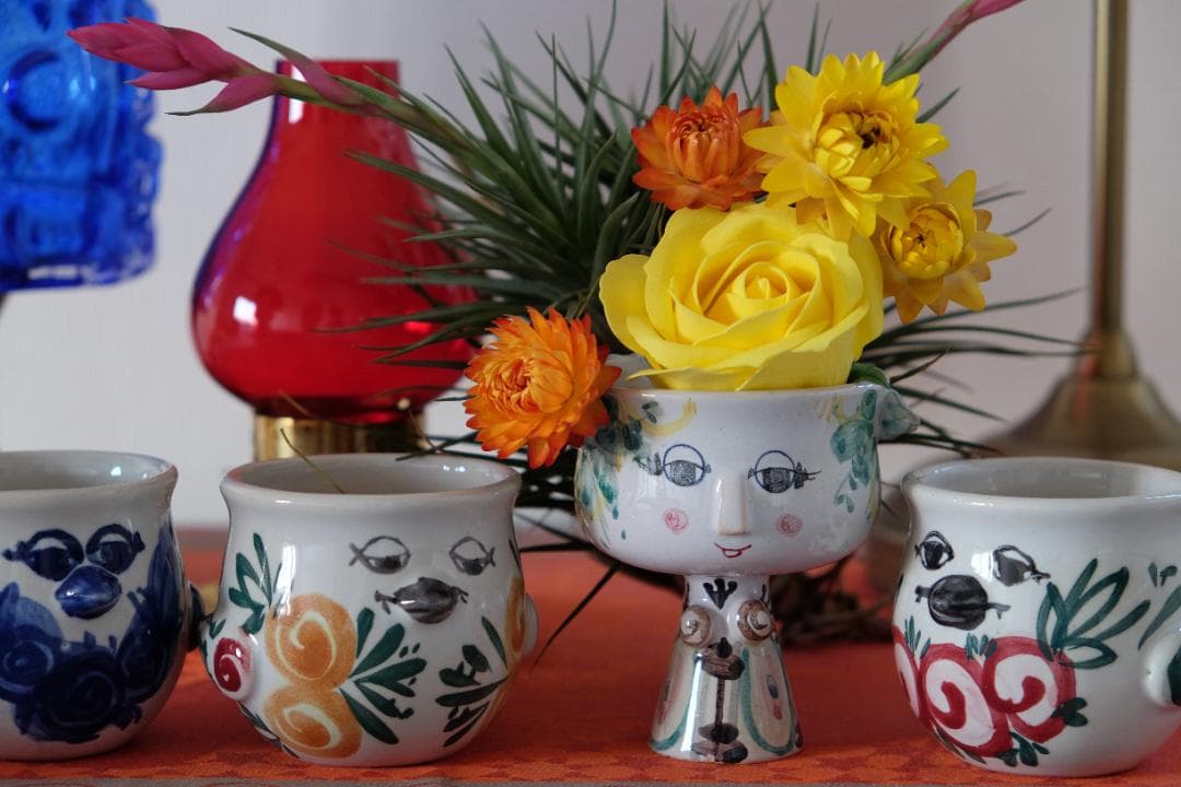 北欧ヴィンテージ ビヨン・ヴィンブラッド 花瓶 プランター プレート 皿 作家物