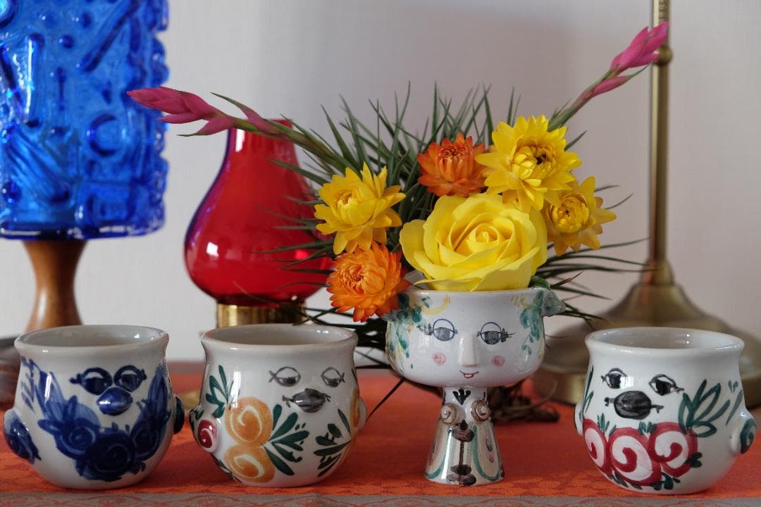 北欧ヴィンテージ ビヨン・ヴィンブラッド 花瓶 プランター プレート 皿 作家物