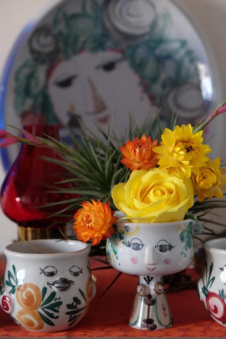 北欧ヴィンテージ ビヨン・ヴィンブラッド 花瓶 プランター プレート 皿 作家物