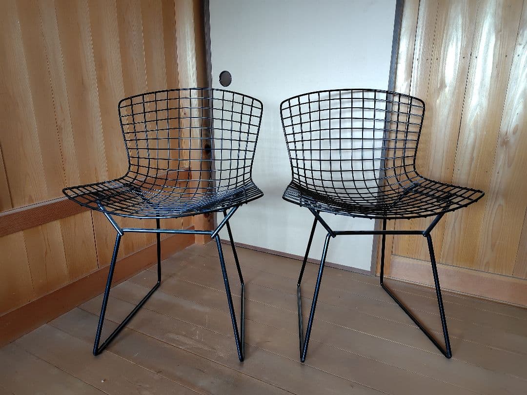 【ヴィンテージ】ハリーベルトイヤ　ワイヤーチェア　２脚