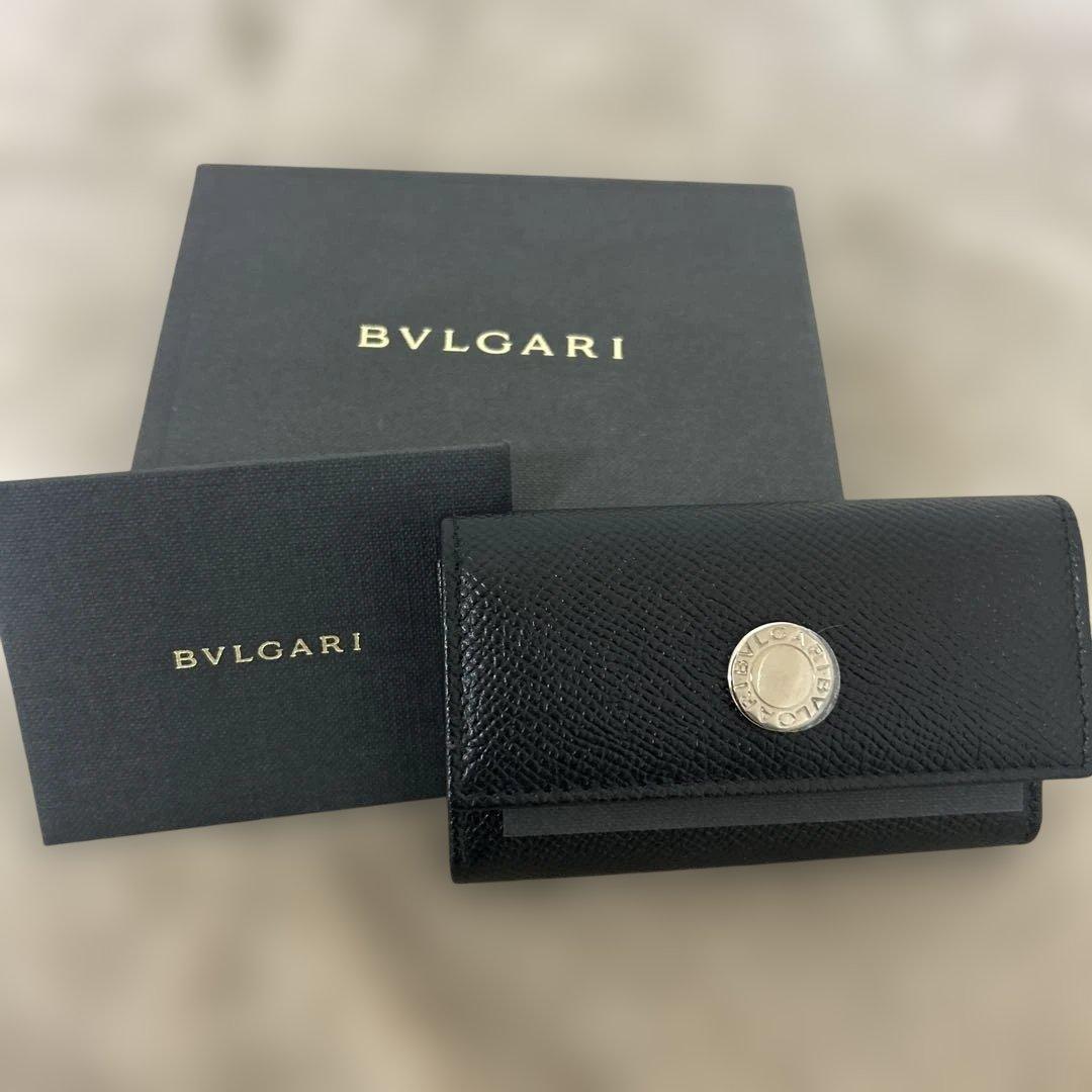 タ*ビ様 新品未使用品⭐︎BVLGARI ブラック レザー6連 キーケース