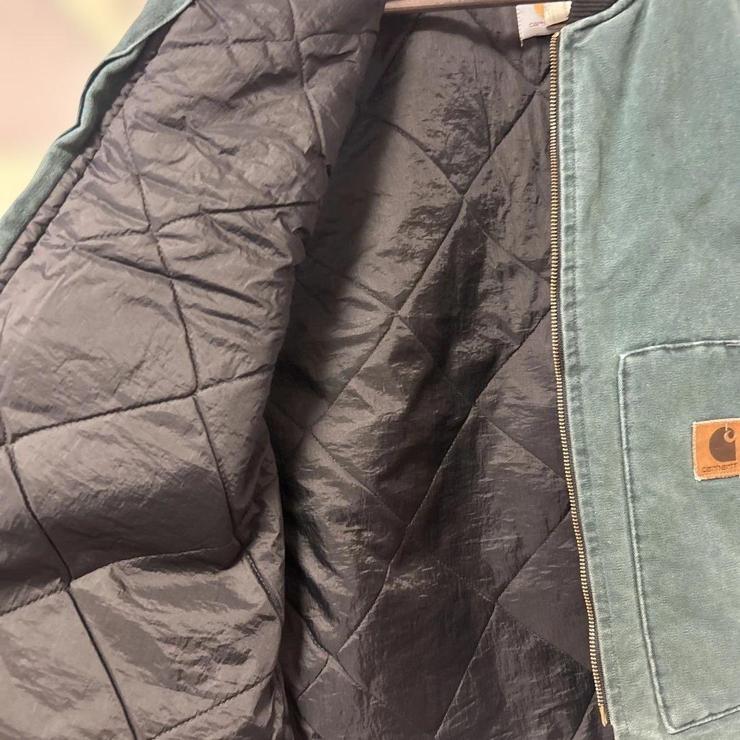 Carharttダック ベスト made in usa グリーン
