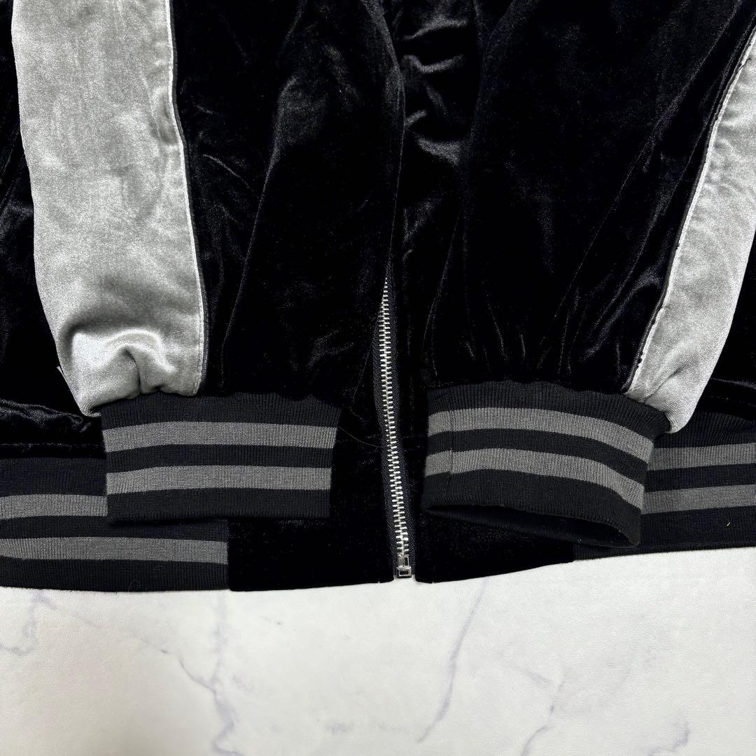 美品 REFLEM レフレム ドラゴン刺繍 ベロア スカジャン 黒 FREE