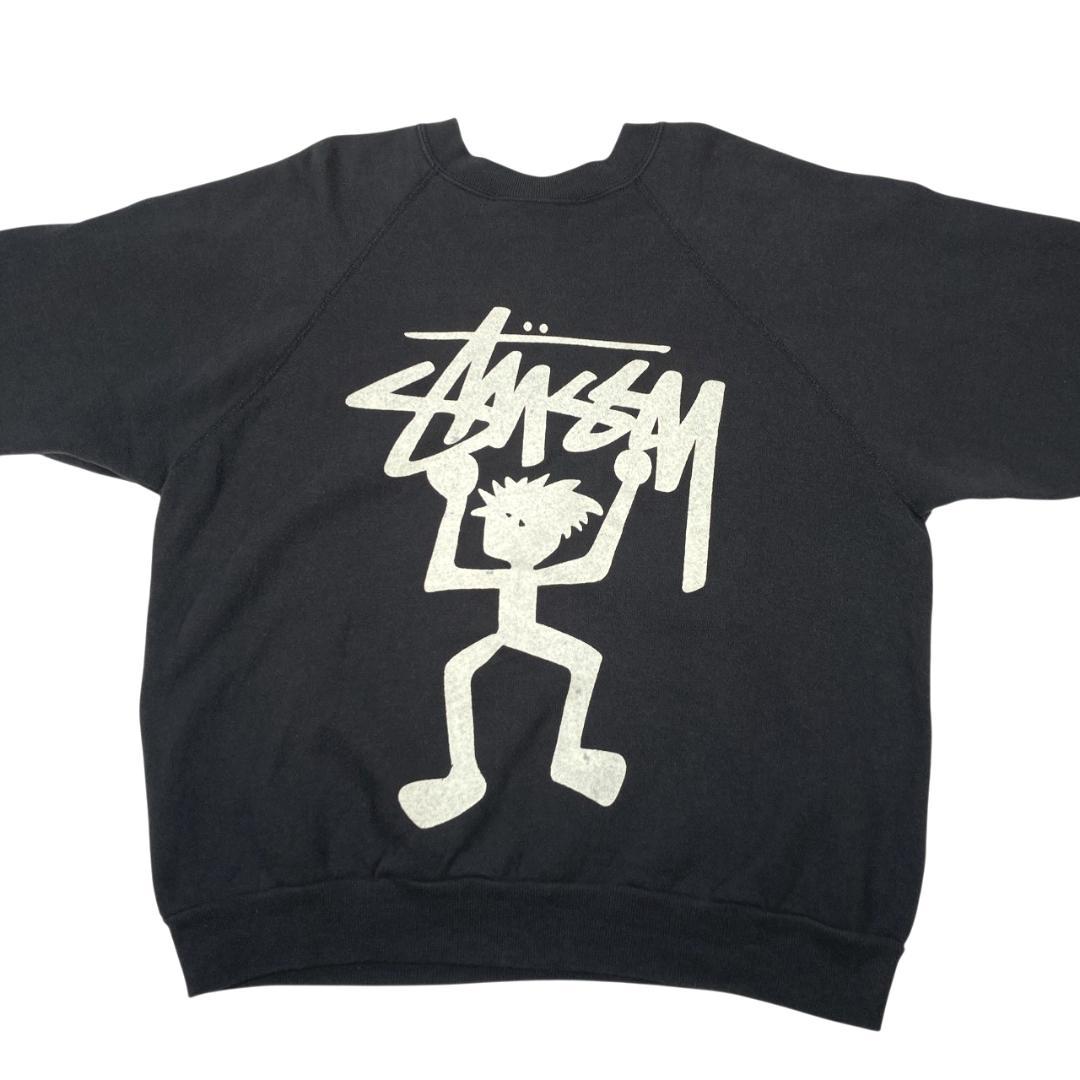 ステューシー シャドーマン スウェット USA製 90s 古着 L ブラック