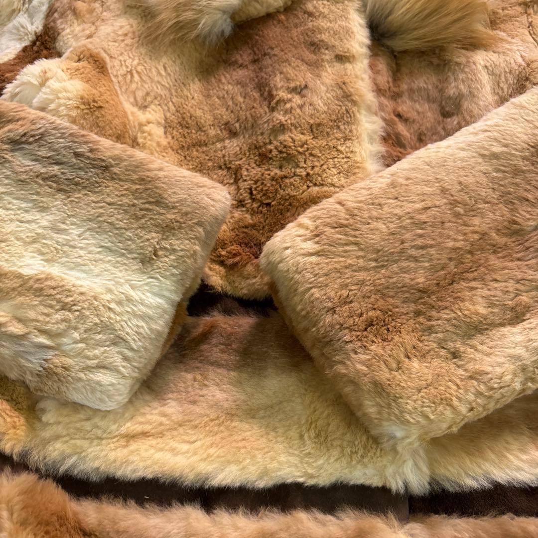 ★7W3 毛皮　リアルファーコート　モード　アンティーク　L ゴージャス　古着