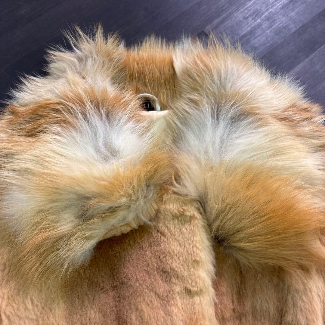 ★7W3 毛皮　リアルファーコート　モード　アンティーク　L ゴージャス　古着