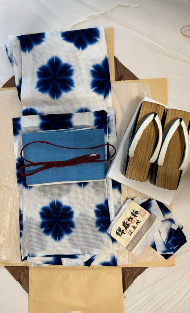 浴衣　帯　下駄セット