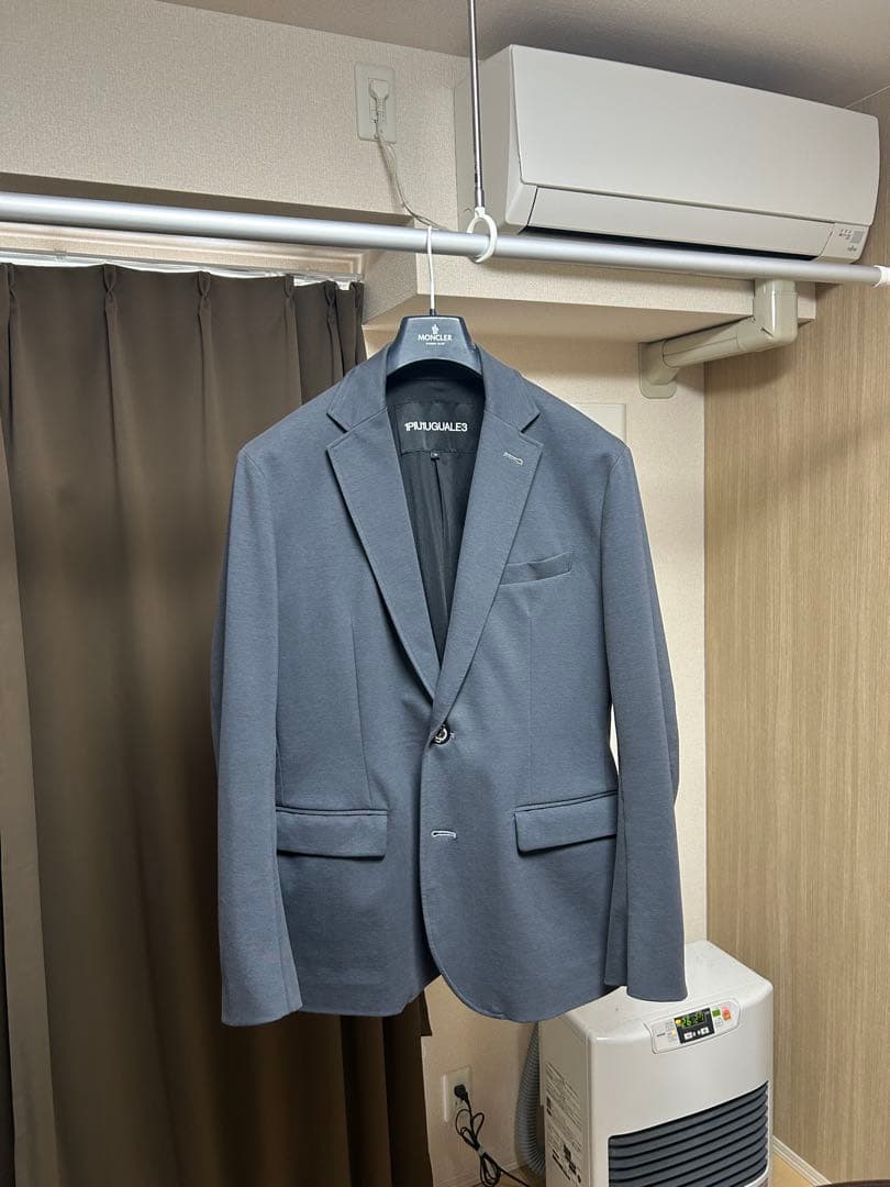 1PIU1UGUALE3 グレー ジャケット本切羽VII ジャージー素材