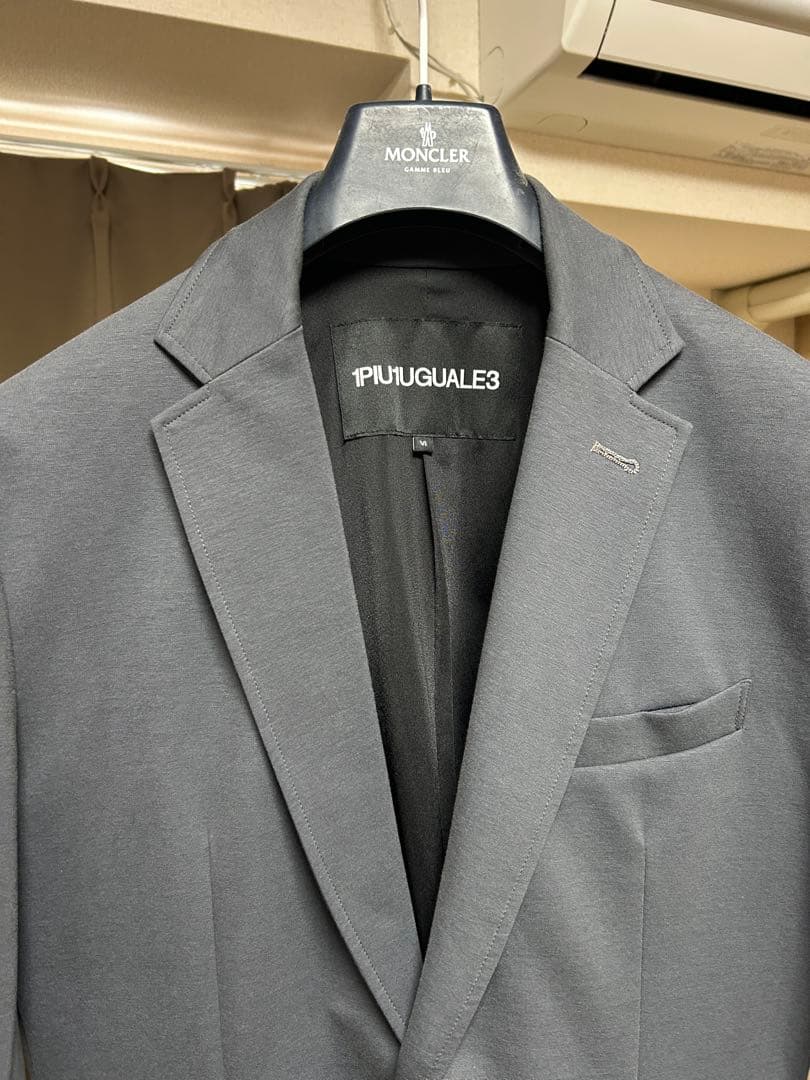 1PIU1UGUALE3 グレー ジャケット本切羽VII ジャージー素材